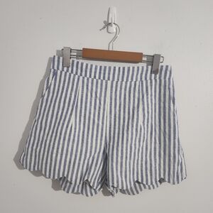 ee:some Blue and White Striped High Rise Shorts Size M Coastal Boxer